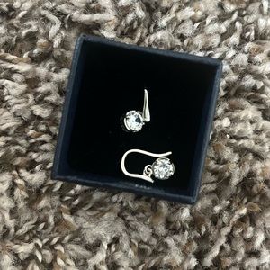 Stauer fake diamond dangle earrings